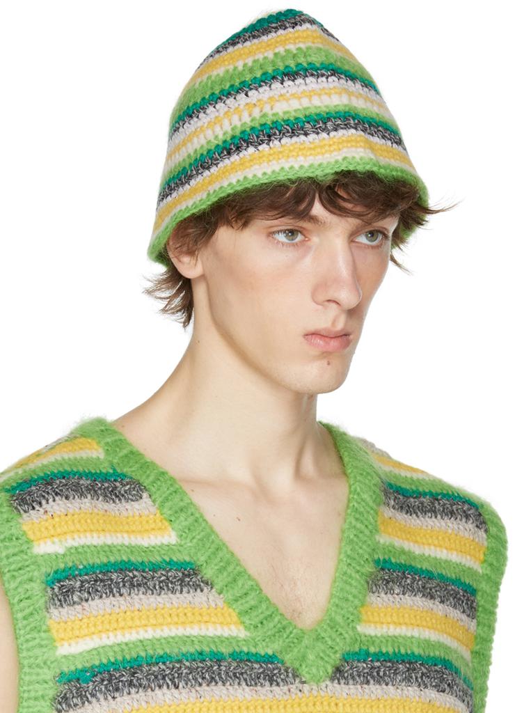 A PERSONAL NOTE 73 Green Striped Beanie