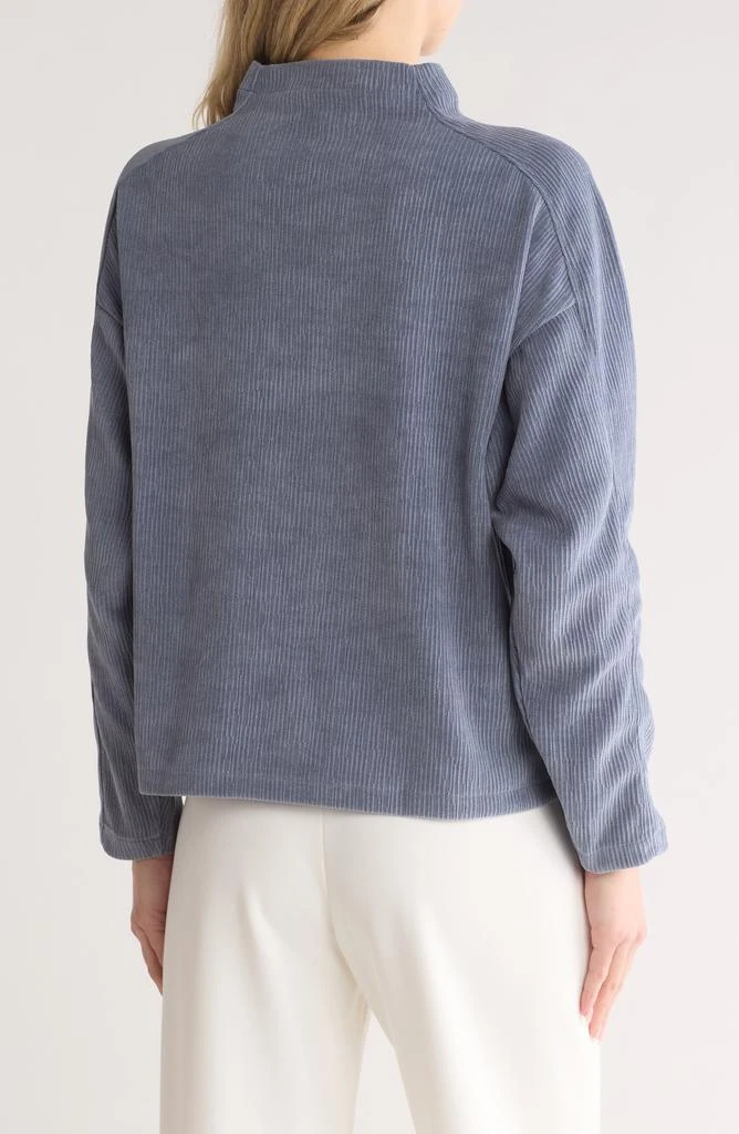 Madewell Jacquard Stripe Funnel Neck Top 2