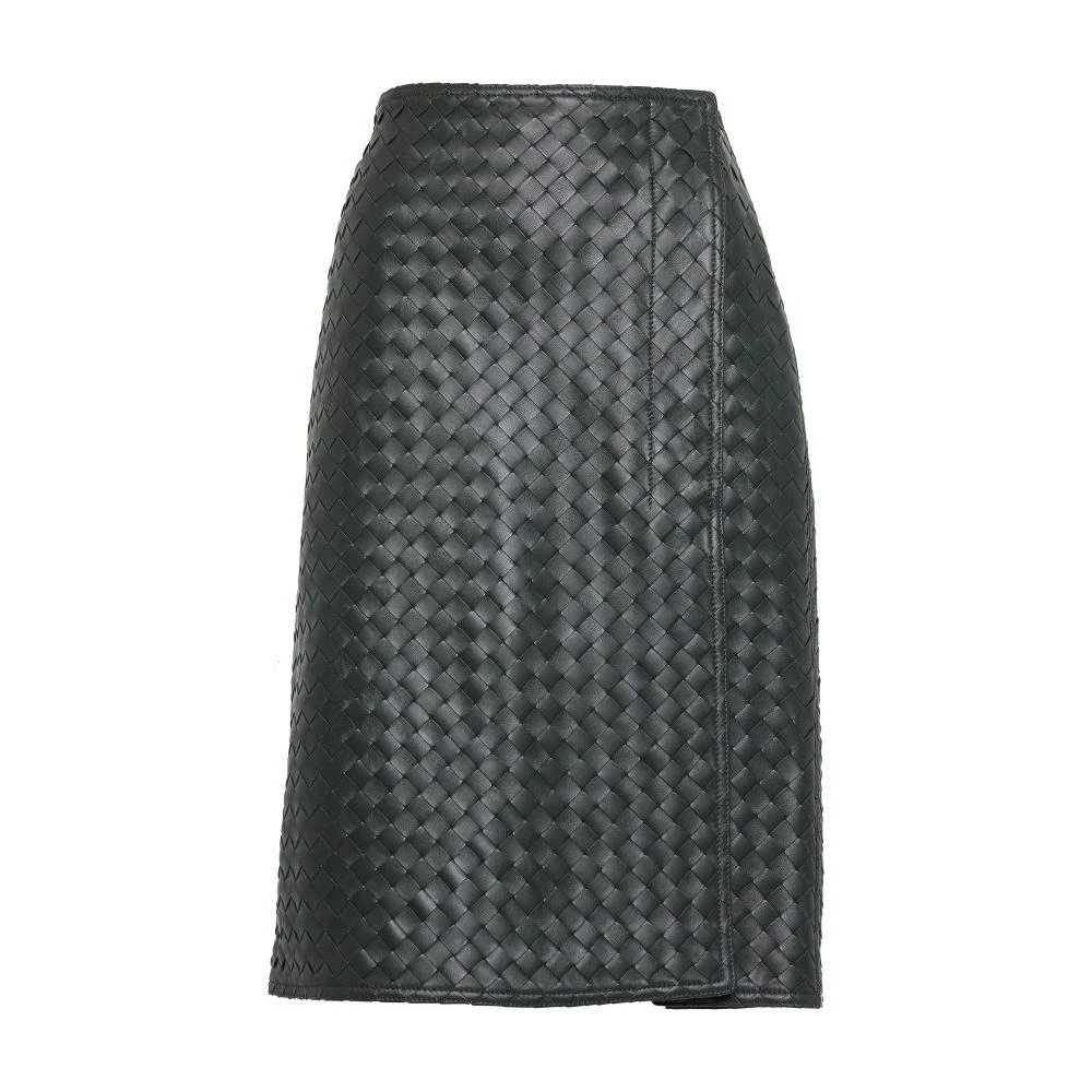 Bottega Veneta Intrecciato leather skirt 8