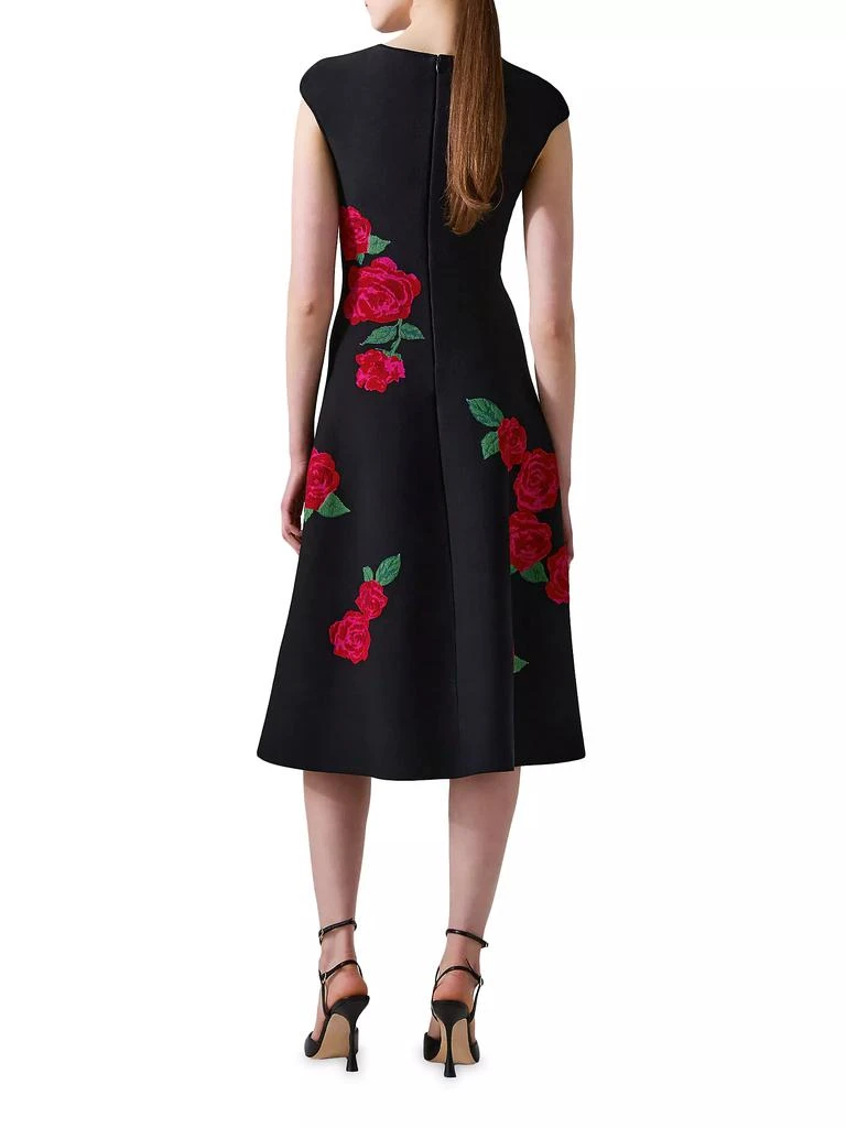 Carolina Herrera Floral Jacquard Midi-Dress 3