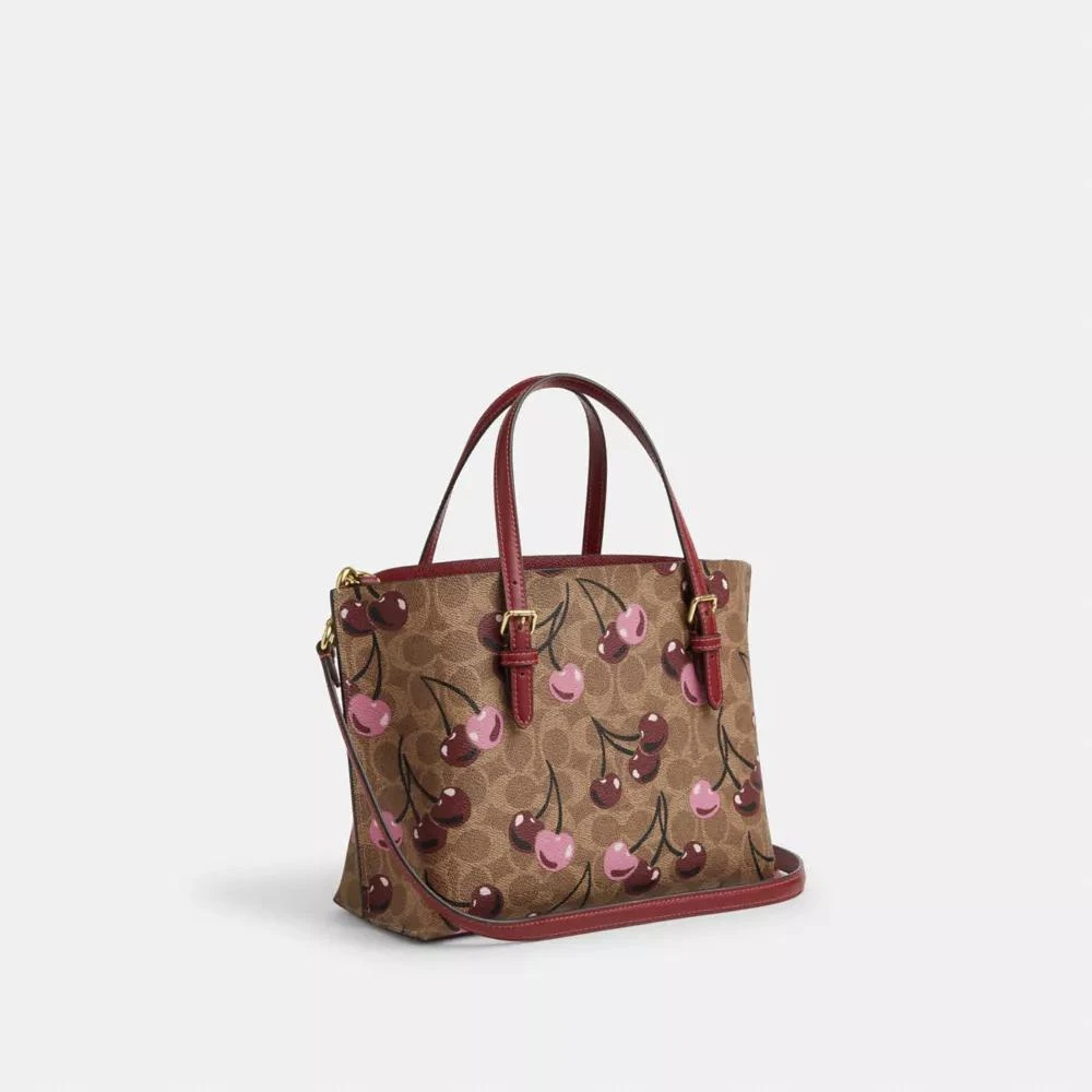 Coach Mollie Tote Bag 25 In Signature Canvas With Cherry Print 4