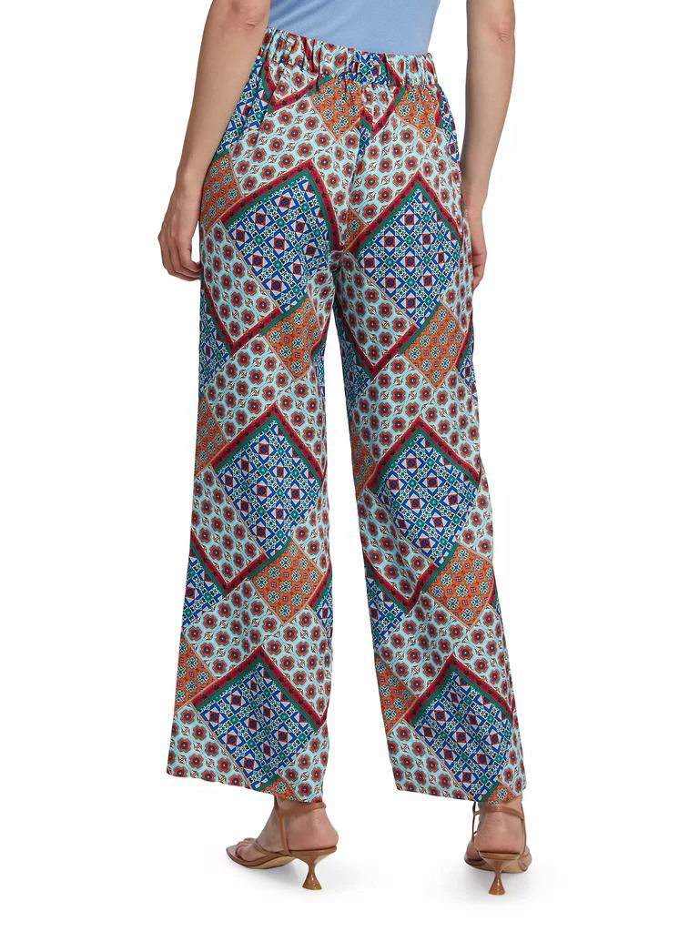 Tahari Andrea Silk-Blend Geometric Pants 5