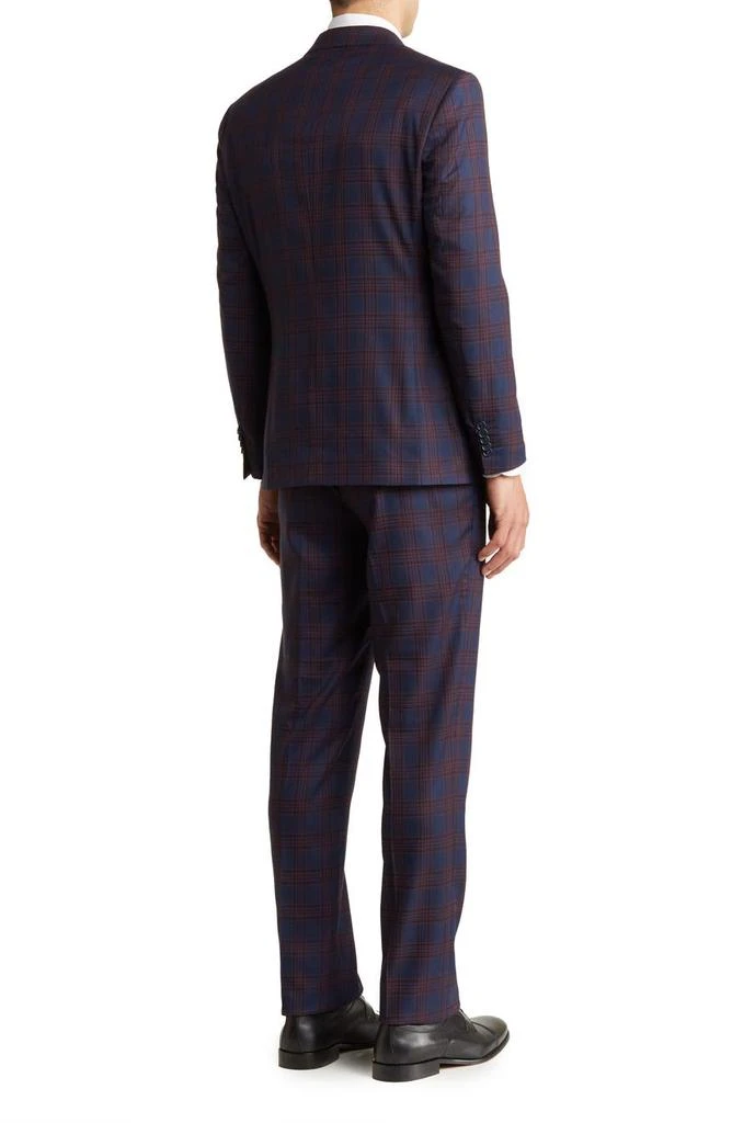 English Laundry Trim Fit Plaid Two-Button Suit 2