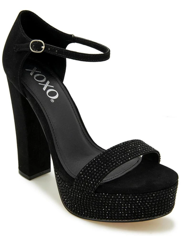 XOXO Candy Womens Faux Suede Embellished Platform Heels 1