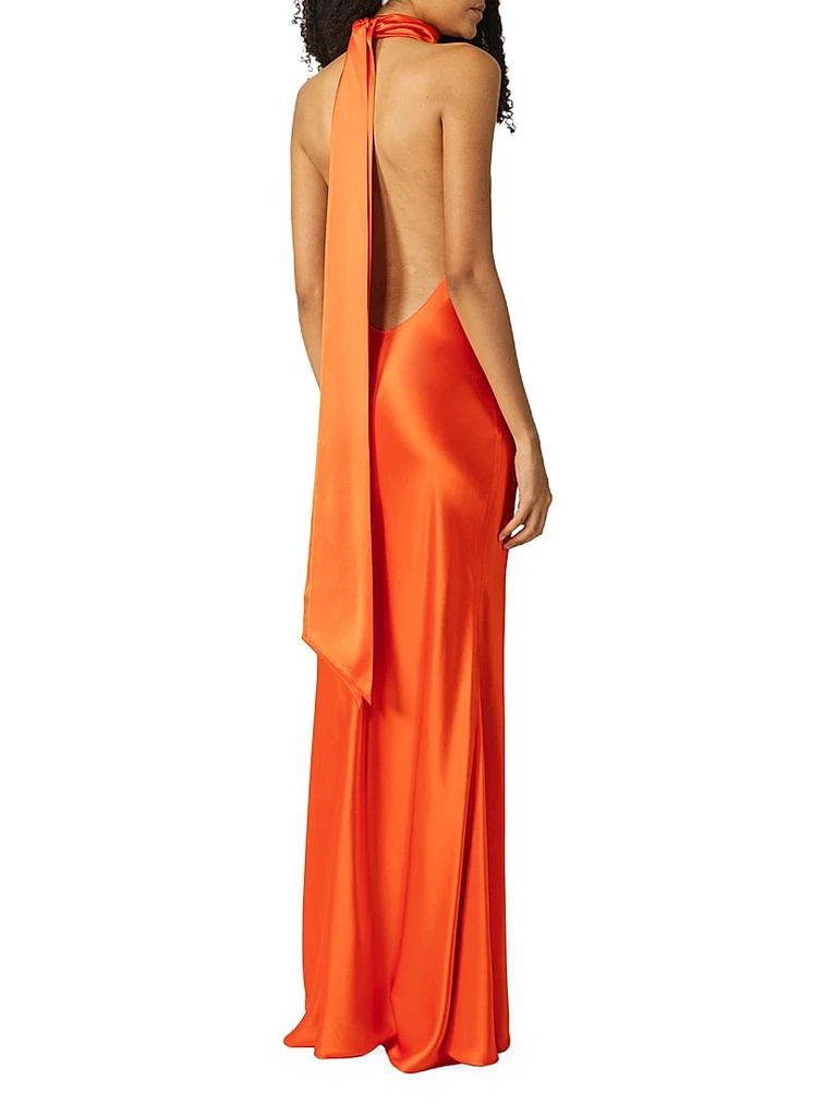 SAU LEE Penelope Satin Halterneck Gown 6