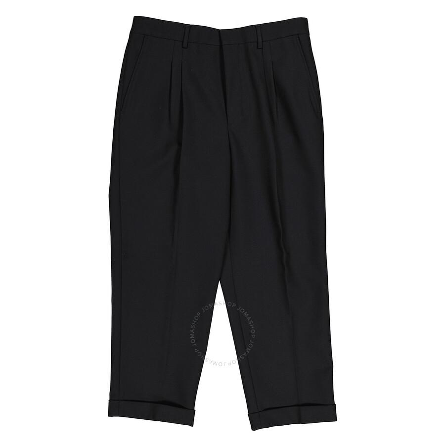 AMI Men's Noir Carott Fit Trousers