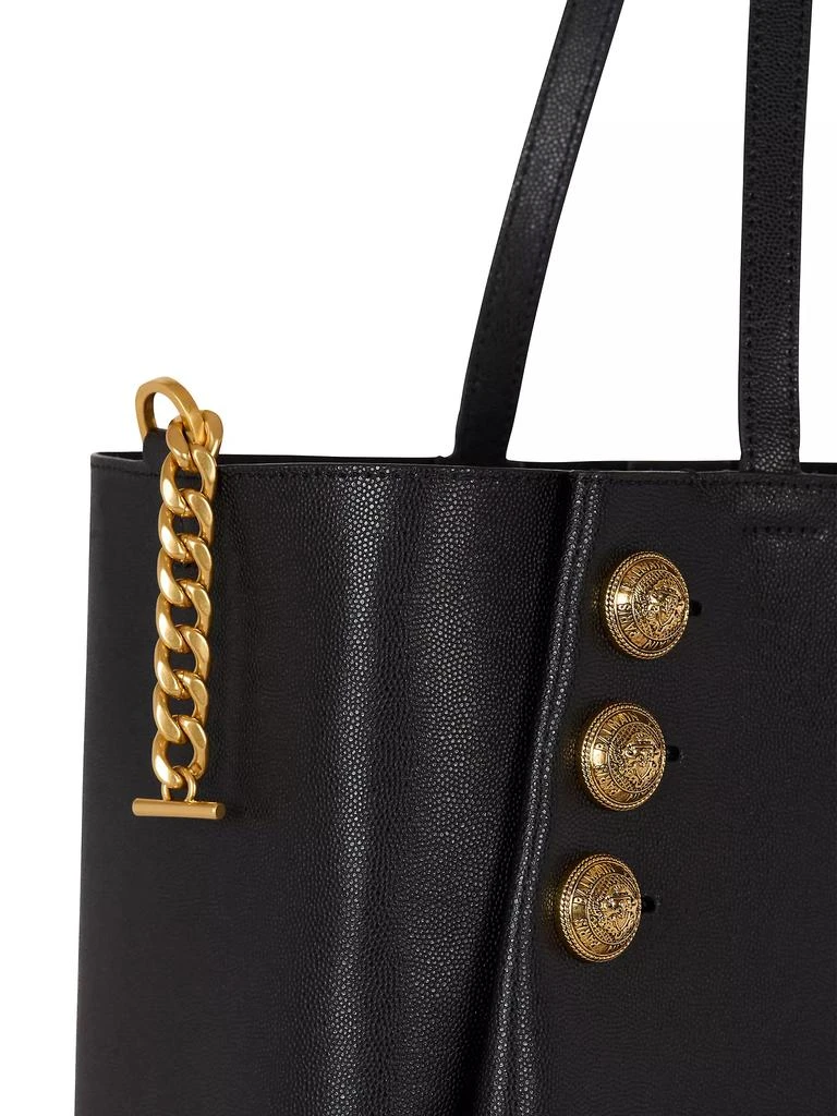 Balmain Emblème Grained Leather Tote Bag 9