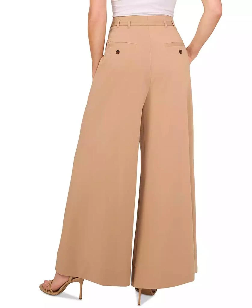 CeCe Women's Belted High-Waisted Super-Wide-Leg Pants 2