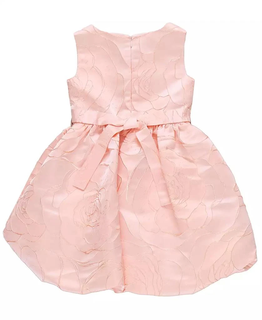 Bonnie Jean Toddler and Little Girls Floral Bubble Hem Jacquard Party Dress 2