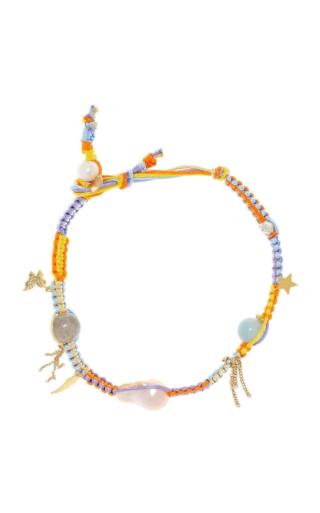 Joie DiGiovanni Joie DiGiovanni - Summer Dream Knotted Silk 18K Yellow Gold Multi-Stone Necklace - Multi - OS - Moda Operandi - Gifts For Her 1