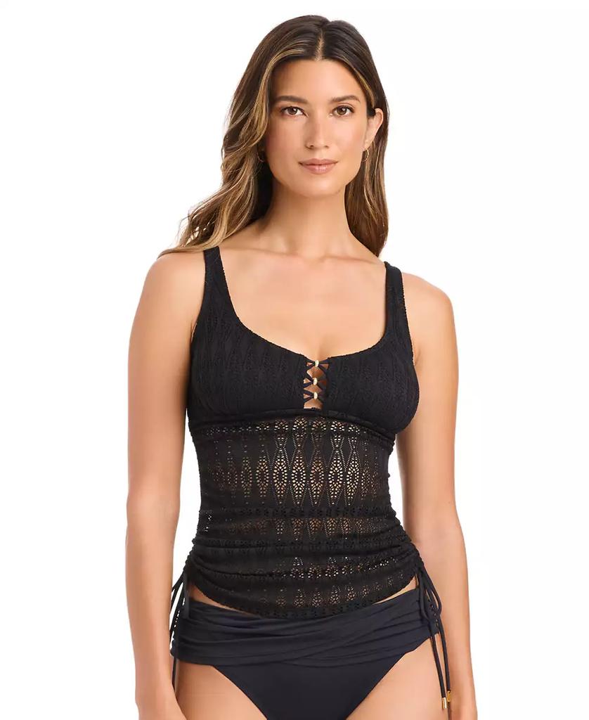 Bleu Rod Beattie Women's Sunkissed Crochet Over-The-Shoulder Tankini