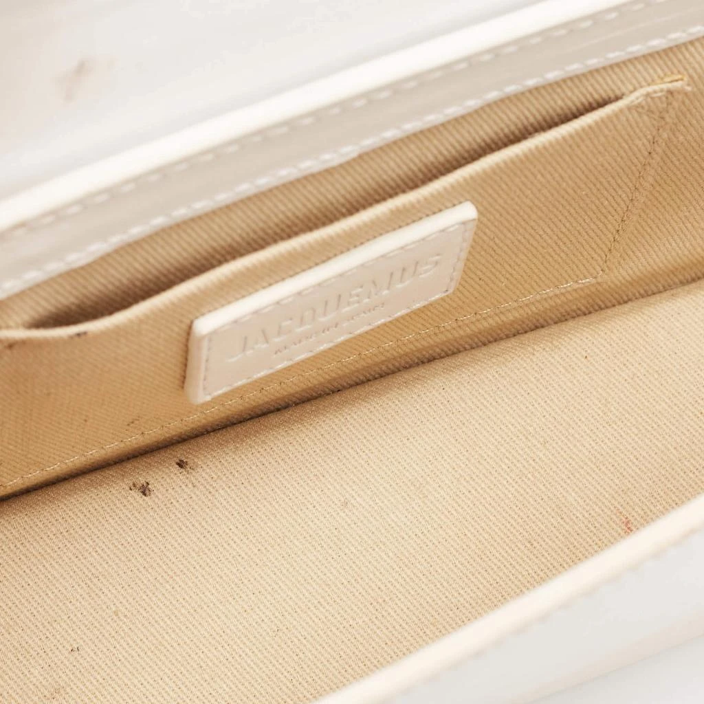 Jacquemus Jacquemus White Leather Long Le Chiquito Top Handle Bag 7