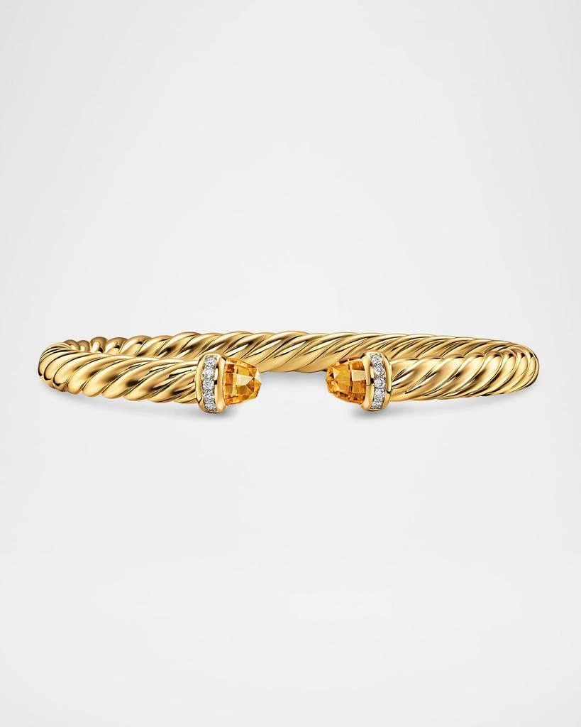 David Yurman Cablespira Flex Bracelet with Gemstones and Diamonds in 18K Gold