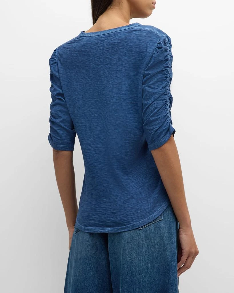 VERONICA BEARD Waldorf Ruched-Sleeve Tee 6