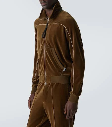 Tom Ford Cotton-blend velvet track jacket 3