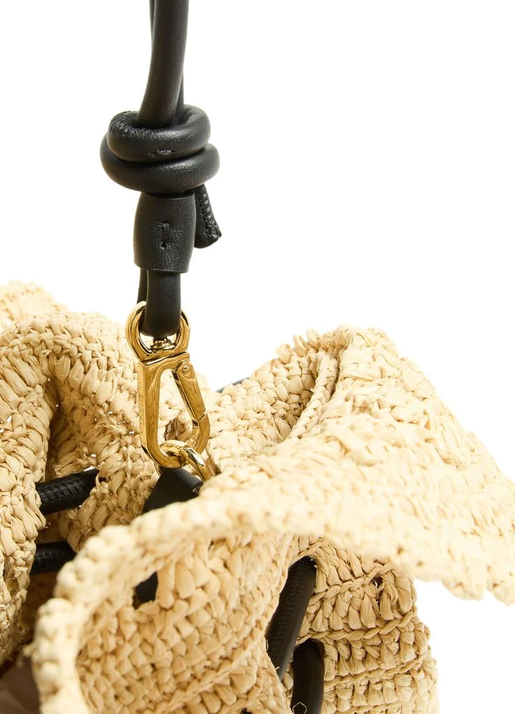 Loewe Flamenco Ruffles medium clutch in raffia 6
