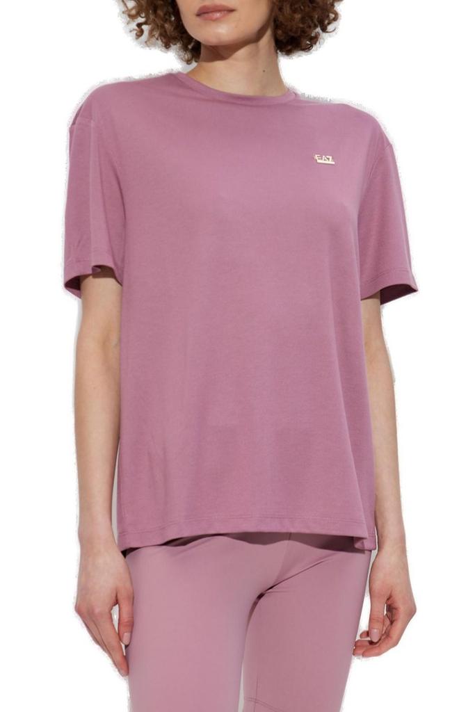 EA7 EMPORIO ARMANI Ea7 Emporio Armani Logo-Plaque Crewneck T-Shirt