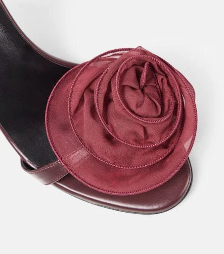 Magda Butrym 90 floral-appliqué leather sandals 5