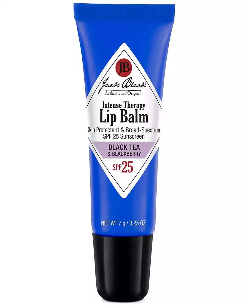 Jack Black Intense Therapy Lip Balm SPF 25 with Black Tea & Blackberry, 0.25 oz