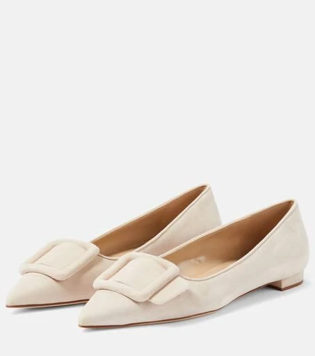 Manolo Blahnik Maysale suede flats 5