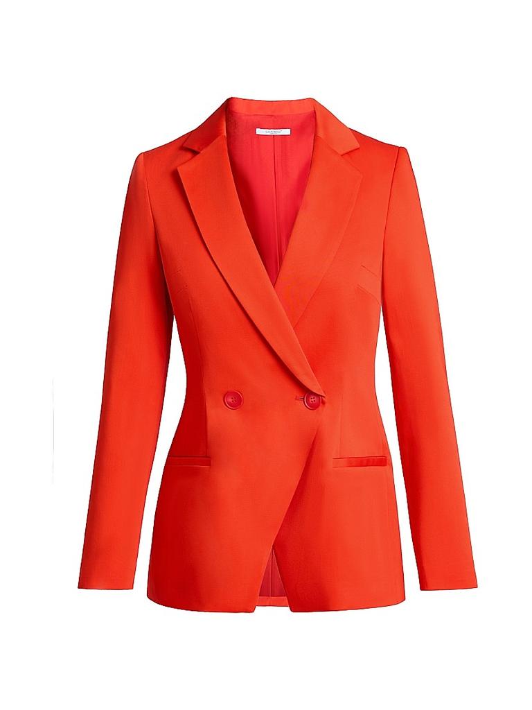 Santorelli Rowan Stretch-Cotton Double-Breasted Blazer