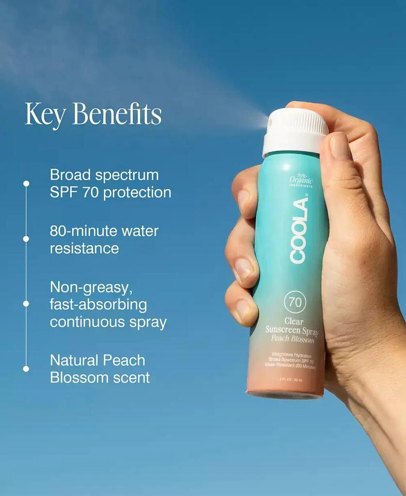 Coola Clear Sunscreen Spray SPF 70 - Peach Blossom, 2 oz. 3