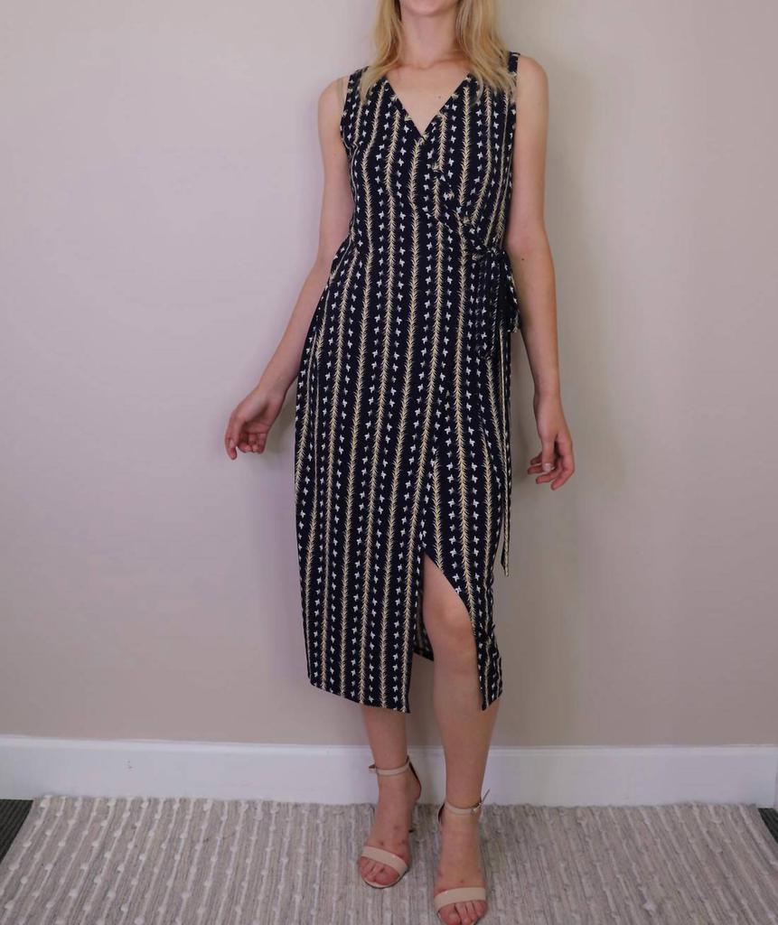 Papillon Papillon - Floral Stripe Wrap Dress