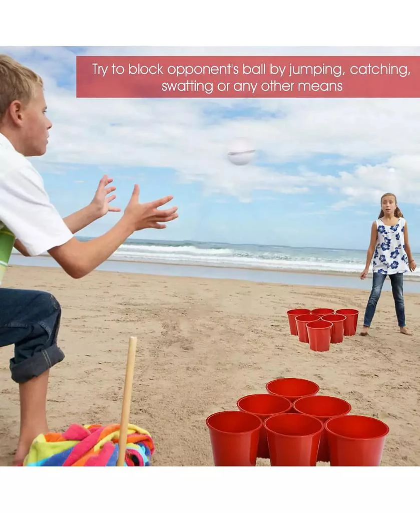 SUGIFT - Giant Yard Pong Game Set with Buckets, Balls 
Carry Bag 7