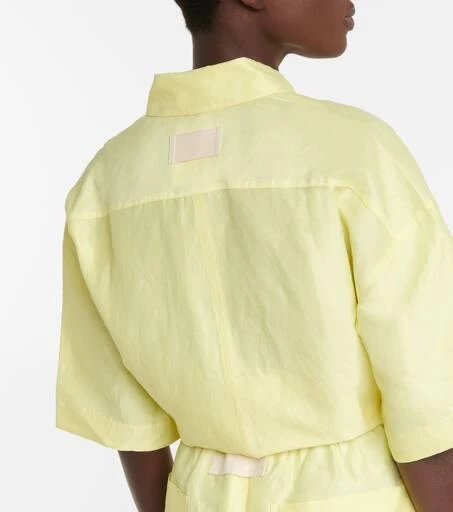 Lee Mathews Sparrow linen-blend shirt 5