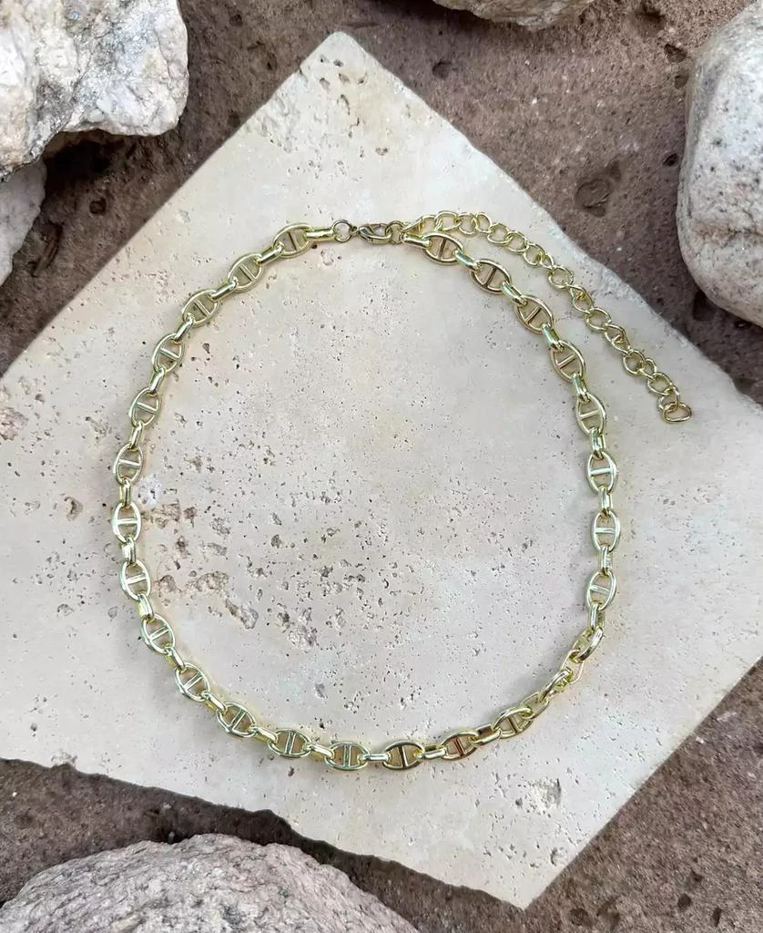 ADORNIA Gold Mariner Link Chain Necklace 4