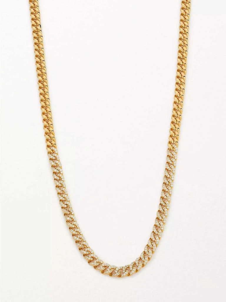 Adriana Orsini 18K Goldplated Silver & Cubic Zirconia Curb-Link Collar Necklace 1