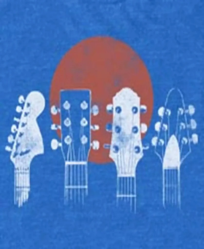 FIFTH SUN Men's Guitar Heads Short Sleeve T-Shirt 3