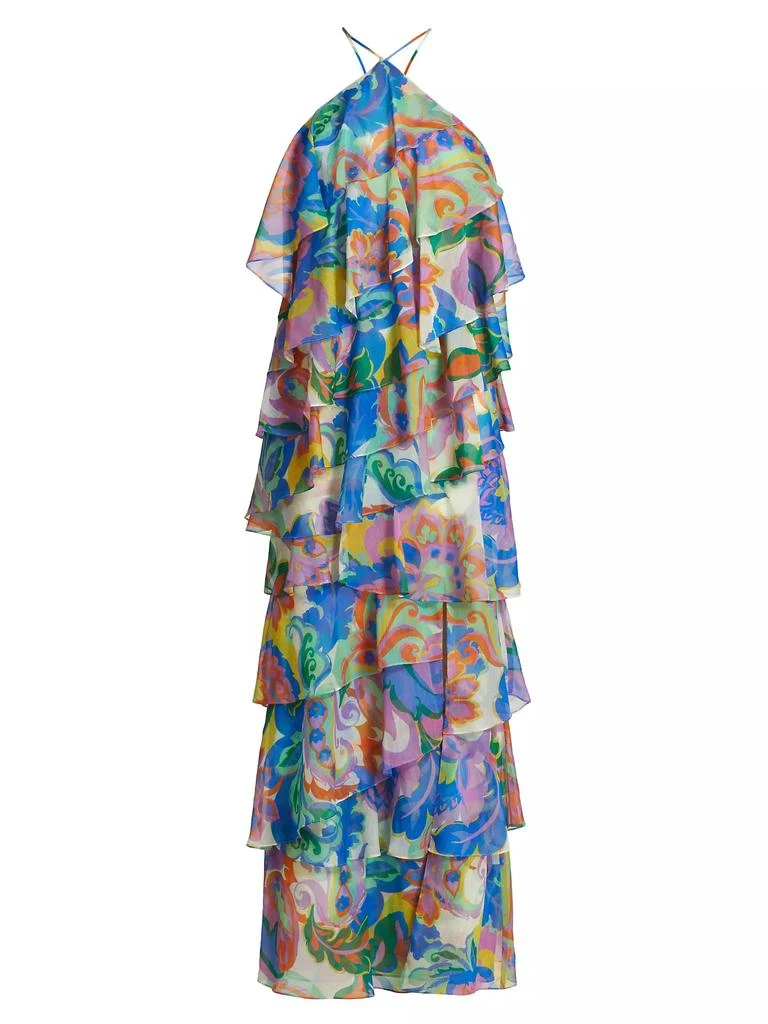 Amanda Uprichard Poise Floral Tiered Ruffle Maxi Dress 1