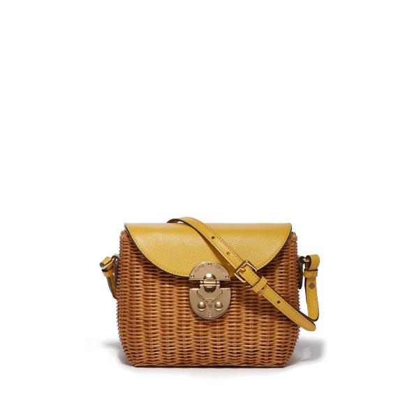 Miu Miu Leather and Rattan Shoulder bag