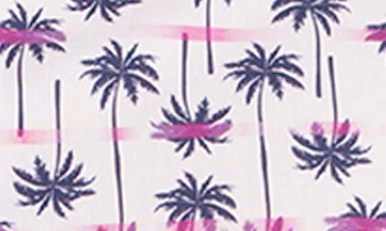 Jared Lang Trim Fit Palm Print Short Sleeve Button-Up Shirt 4