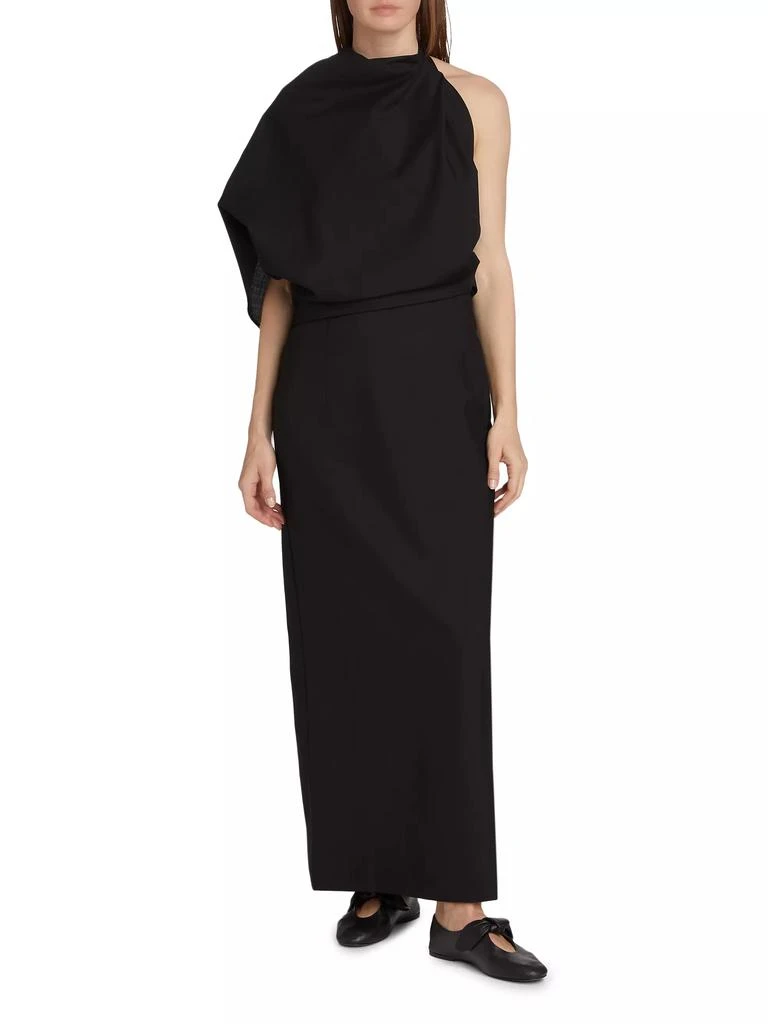 Róhe Draped One-Shoulder Open Back Dress 2