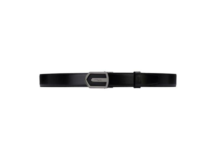 S.T. Dupont Ceinture noire blazon autolock noire