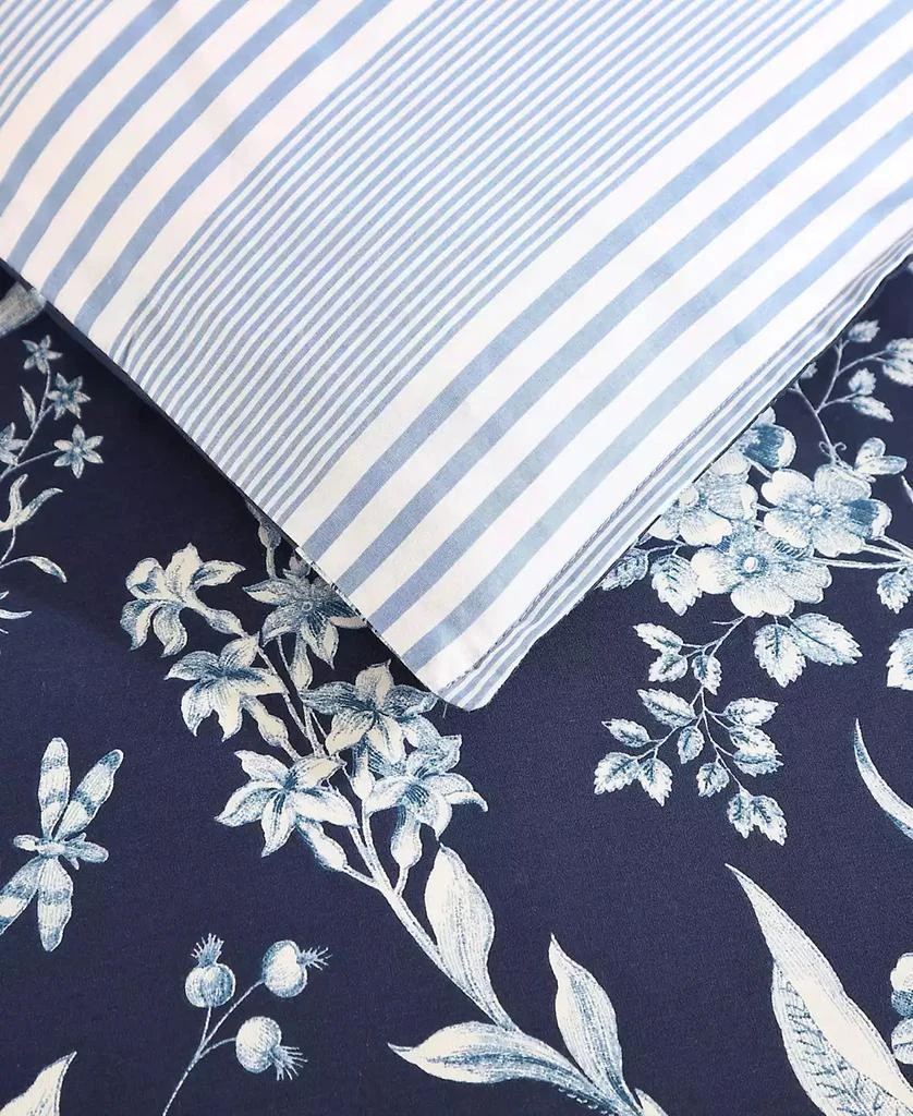 Laura Ashley Branch Toile Cotton Reversible 5 Piece Duvet Cover Set 4