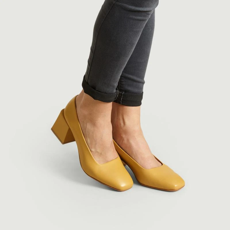 LOQ Villa Leather Heels Mostaza LOQ 2