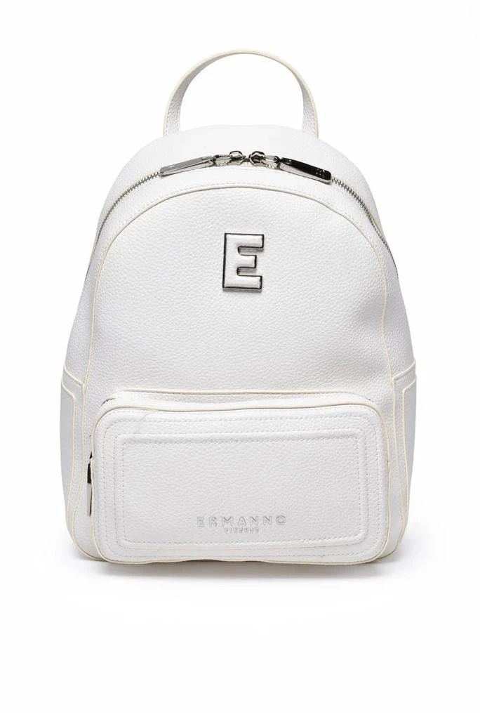 Ermanno Firenze White Polyurethane Backpack