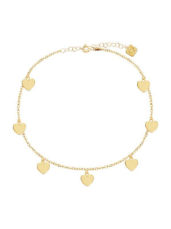 Gabi Rielle 22K Gold Vermeil Heart Charm Anklet