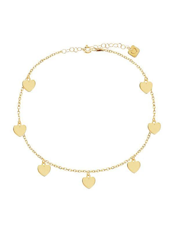 Gabi Rielle 22K Gold Vermeil Heart Charm Anklet 1