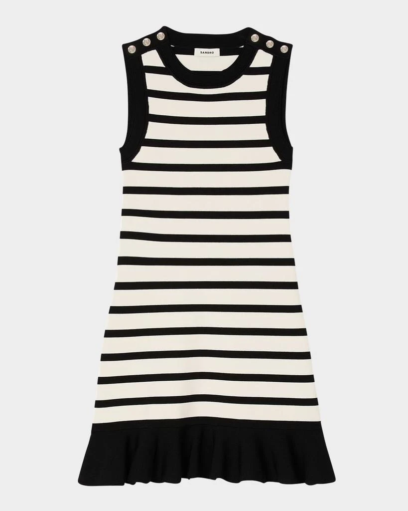 Sandro Sicilia Striped Knit Mini Dress 1
