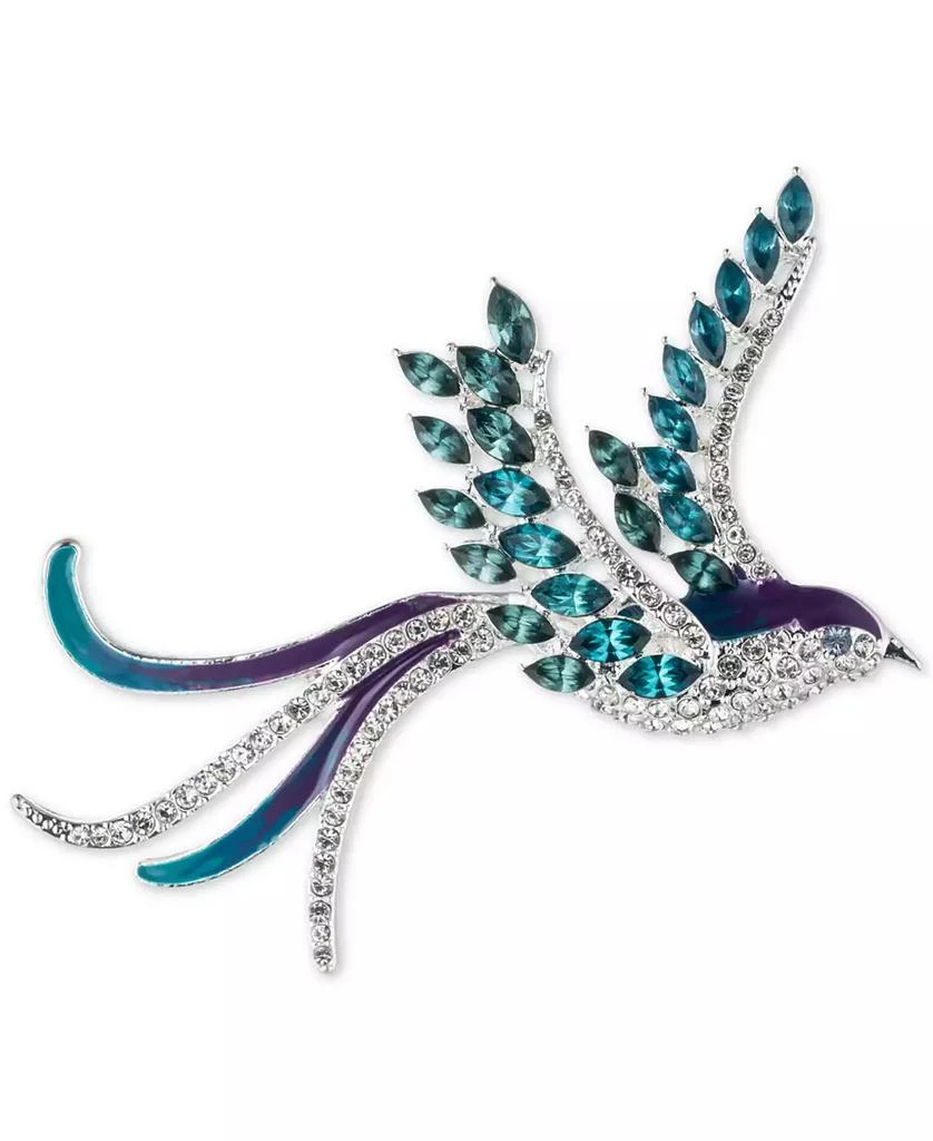 Anne Klein Gold-Tone Crystal Bird Pin, Created for Macy's 1