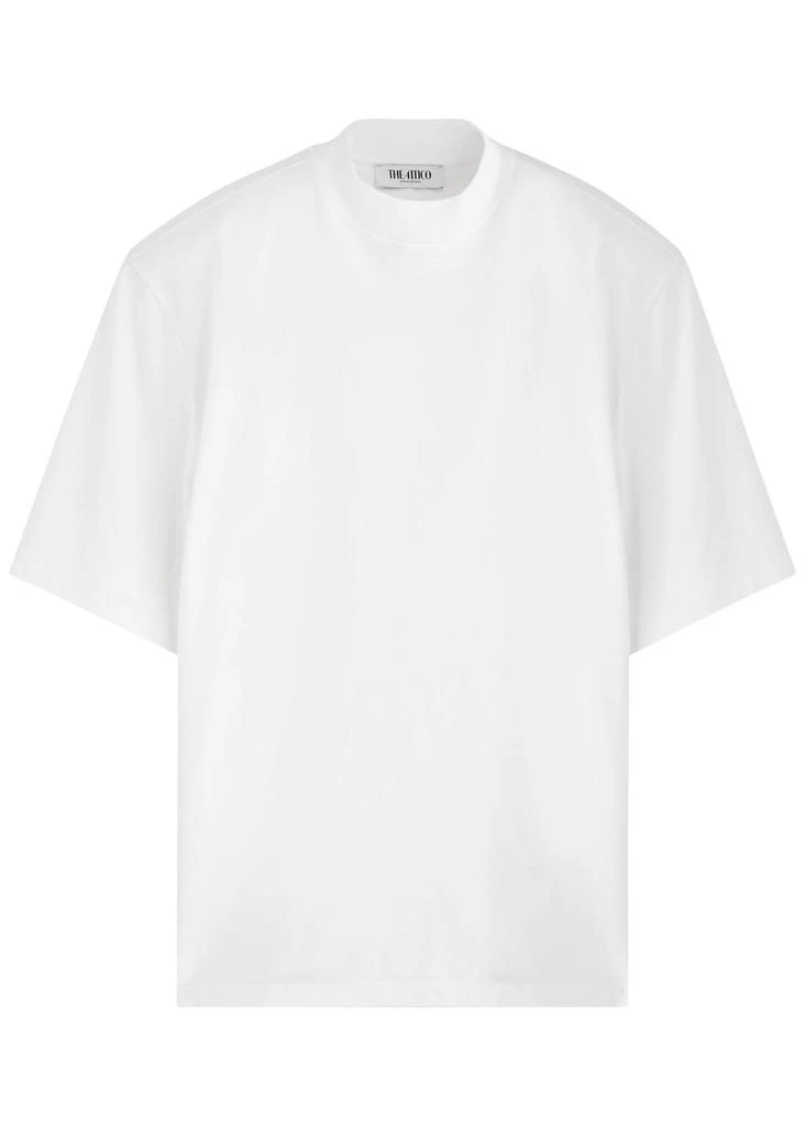 The Attico Logo-embroidered cotton T-shirt 1