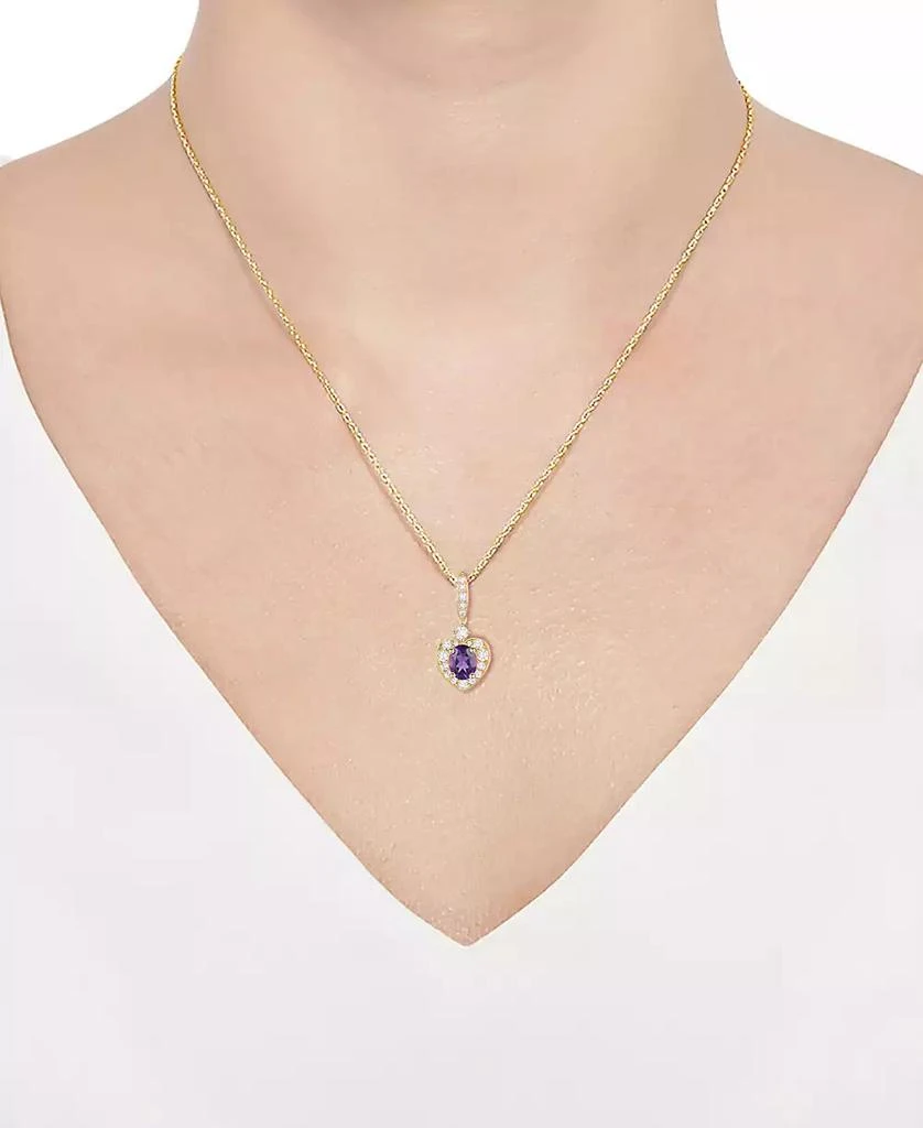 Macy
s 2-Pc. Amethyst (1 ct. t.w.) and Lab-Grown White Sapphire (0.2 ct t.w.) Earrings And Necklace Set in 14k Gold Over Sterling Silver (Also Available in Ruby) 10