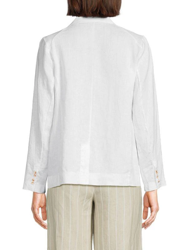Saks Fifth Avenue Notch Lapel 100% Linen Blazer 2