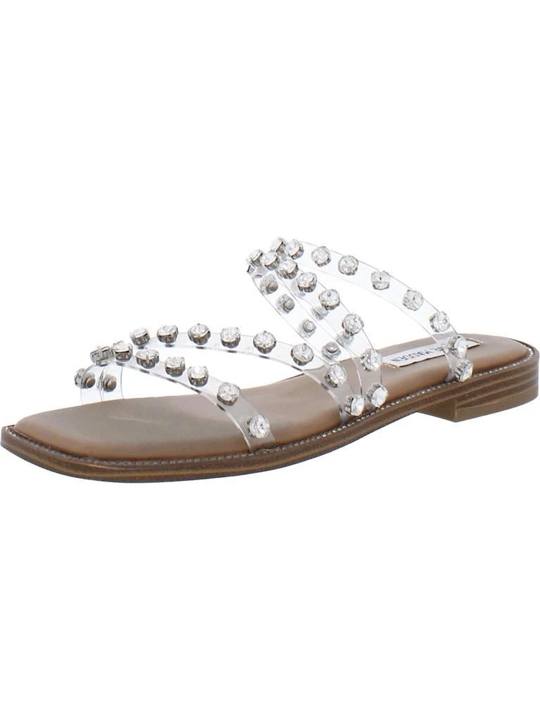 Steve Madden Skyler Womens Square Toe Slip On Flat Sandals 10