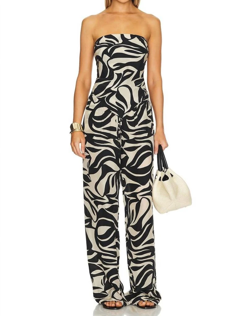 Enza Costa Enza Costa - Resort Printed Cupro Wide Leg Pants 4