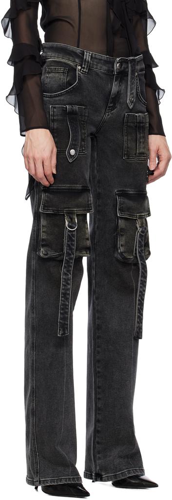 Blumarine Gray Cargo Pocket Jeans